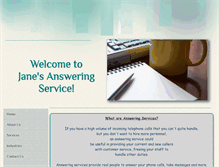 Tablet Screenshot of janesansweringservice.com